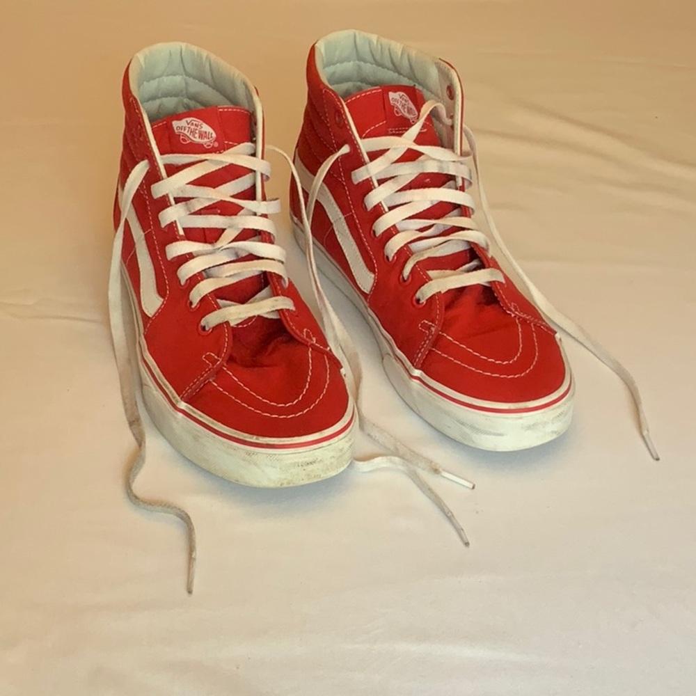 Red Vans Hi-Tops